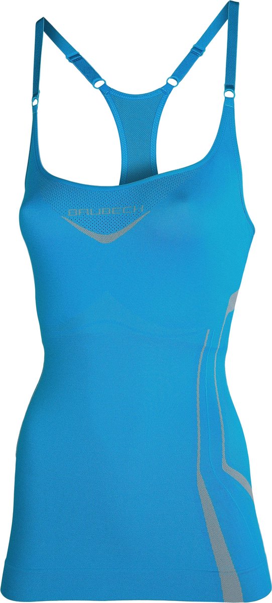 Brubeck Seamless Fitnessshirt - Singlet- Dames - Azure-S
