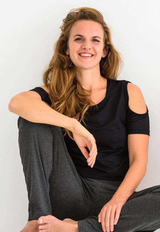 Yoga-Breathe-Shirt "Raffaela" - black — afbeelding 3