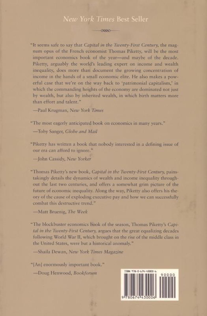 Capital in the Twenty-First Century - back cover