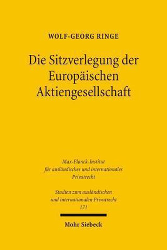 Die Sitzverlegung der Europäischen Aktiengesellschaft - cover