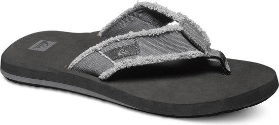 Quiksilver Monkey Abyss Heren Slippers - Grey/Black/Brown - Maat 45