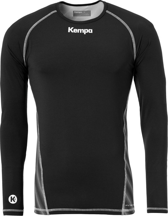 Kempa Attitude Thermo Shirt Lange Mouw Zwart Maat M