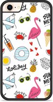 iPhone 8 Hardcase hoesje Summer Flamingo - Designed by Cazy