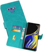 Samsung Galaxy Note 9 Hoesje Kaarthouder Book Case Telefoonhoesje Groen