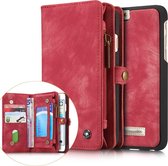 CASEME Vintage Split Leren Pasjeshouders Portemonnee Hoesje iPhone 6 Plus / 6S Plus - Rood