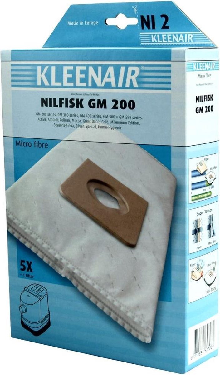 Kleenair Nilfisk GM200 - Stofzuigerzakken