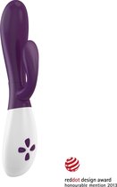 Ovo K2 Rabbit Vibrator - Donker Paars - Wit