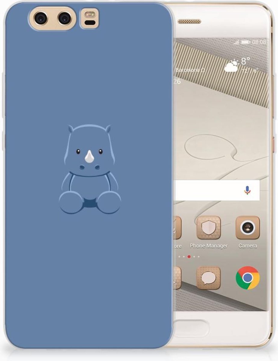 Huawei P10 Plus Telefoonhoesje met Naam Baby Rhino