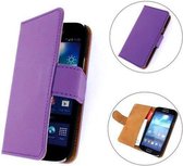 TCC Book Cover Hoesje Alcatel One Touch Idol Wallet Case 6030D Paars