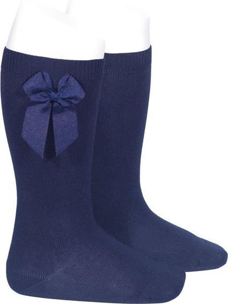 Cóndor - Kniekousen met strik - Marine - maat 23-26