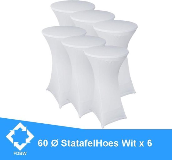 Tafelrok 550cm wit - Number One Partyverhuur