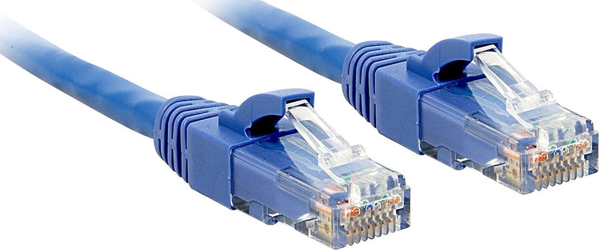 LINDY 48015 RJ45 Netwerkkabel, patchkabel CAT 6 U/UTP 30.00 cm Blauw 1 stuk(s)
