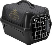 Flamingo - Kattentransportbox Luxurious - Zwart - 33 x 50 x 31.5 cm