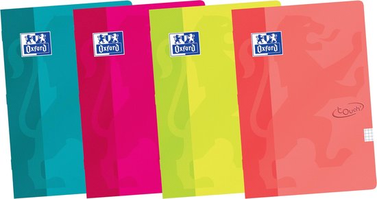Cahier scolaire Oxford - Touch - Ligne A5 - 72 pages - Lot de 10 couleurs  assorties | bol.com