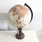 Wereldbol op houten voet - H38xB23cm
