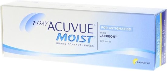 -1,00 1-DAY ACUVUE MOIST for ASTIGMATISM (cil -1,75 as 170) – 30 pack – Daglenzen – Contactlenzen