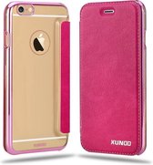 XUNDD iPhone 6 / iPhone 6S (4,7 inch) Flip Case met transparent Back Cover Pink