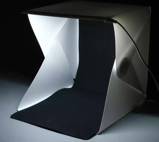 Fotostudio fotobox | foto studio met LED verlichting | Opvouwbaar | 22x23x24 cm - Merkloos