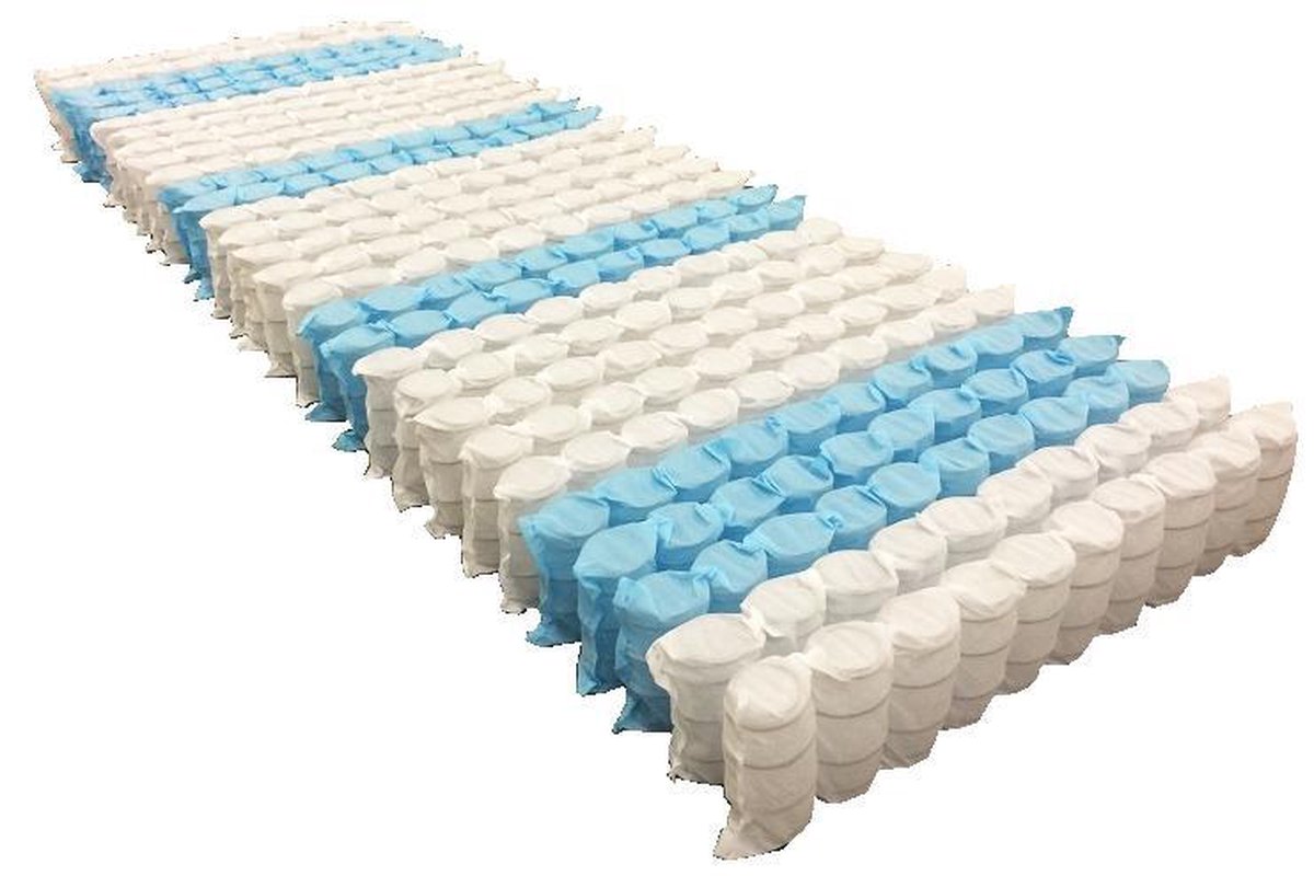 Slaaploods.nl Queen - Pocketvering Matras - Traagschuim Afdeklaag - 90x220x20 cm - Medium – foto 4