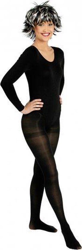 GORGLITTER Bodysuit voor dames, polkadots, mesh, V-hals, damesbodysuit, pofmouwen, body, elegant, lange mouwen, blouse, doorzichtig, bovenstuk, zwart, M