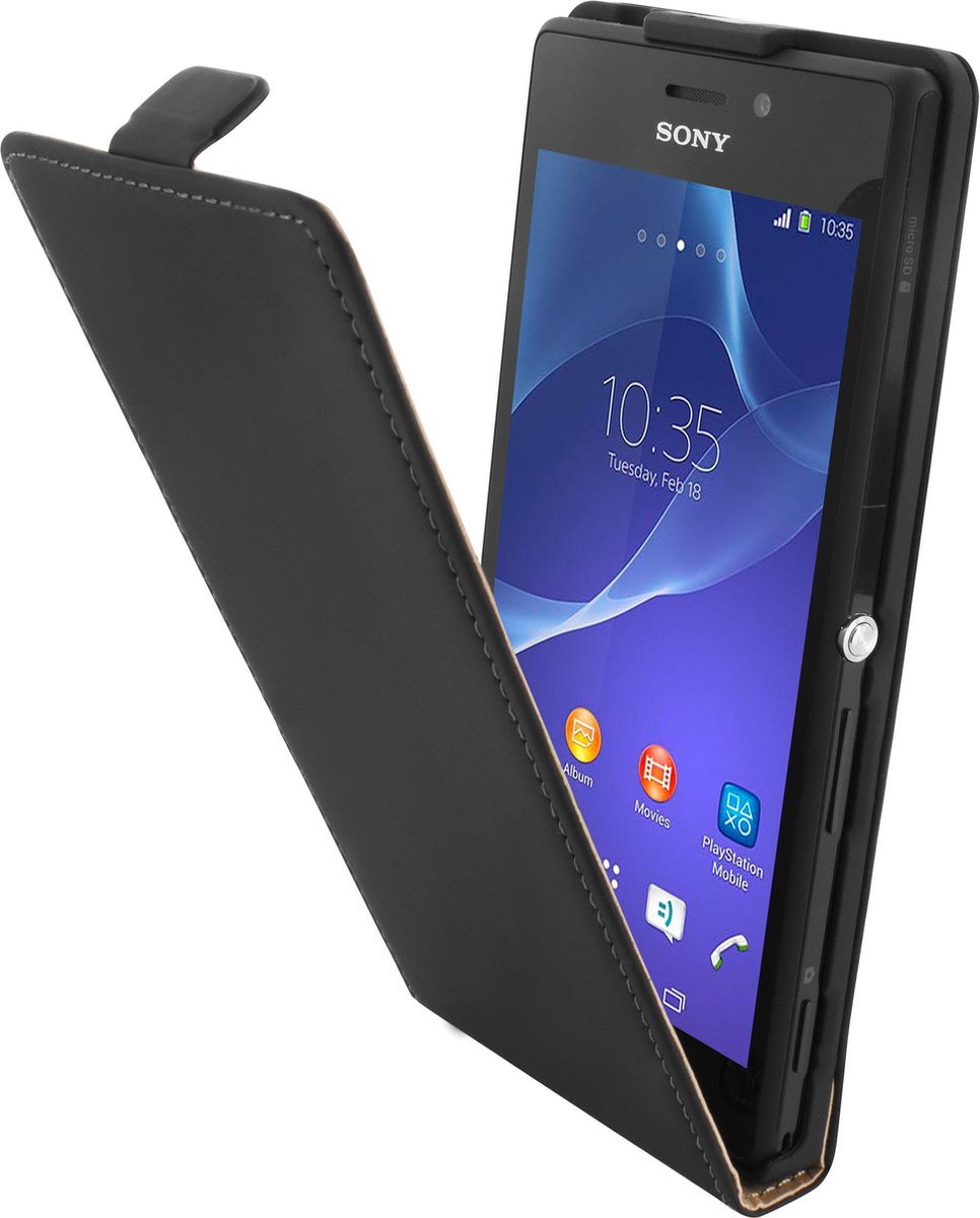 Mobiparts - Premium flipcase - Sony Xperia M2 - zwart