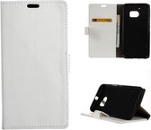 Litchi cover wit wallet case hoesje HTC 10