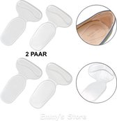 2 paires de protège-talons en silicone confortables - semelles transparentes - taille unique