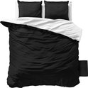 Zensation Twee Kleuren - Dekbedovertrek - Tweepersoons - 200x200/220 - Wit/Zwart