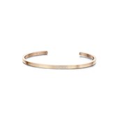 Key Moments 8KM-BG0003 - Stalen open bangle met tekst - princess - zirkonia - one-size - rosékleurig