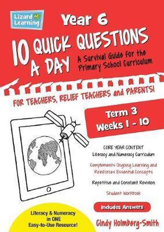 Lizard Learning 10 Quick Questions A Day Year 6 Term 3 - cover