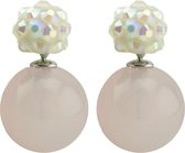 Fako Bijoux® - Oorbellen - Disco Dots - Candy - Beige