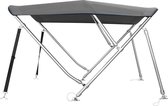 3 Boog RVS Biminitop Zonnetent H137 cm GRIJS Breedte 170-182 cm