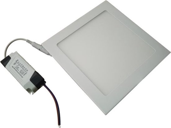 LED downlight vierkant | 225 x 225mm | 18 Watt warmwit | 3000K | inbouw