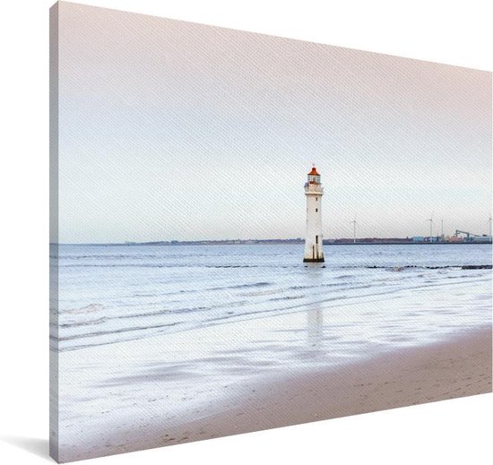 Le phare de New Brighton dans le quartier de Wirral Toile 90x60 cm - Tirage photo sur toile Peinture (Décoration murale salon / chambre) / Villes européennes Peintures sur toile