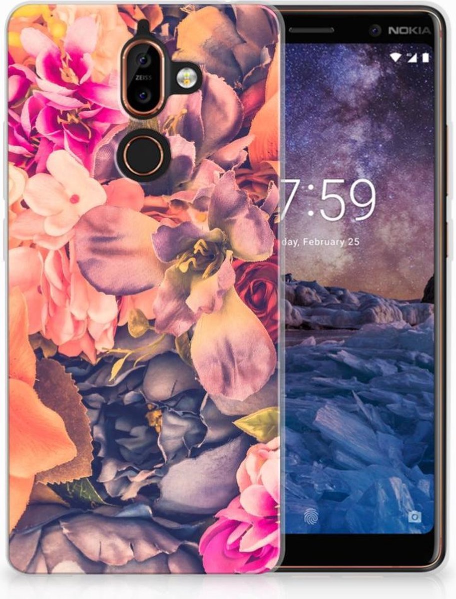 Nokia 7 Plus TPU Case Bosje Bloemen