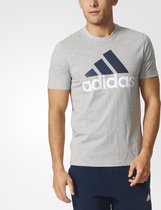 adidas Essentials Linear Tee - Sportshirt - Heren - XL - Medium Grey Heather
