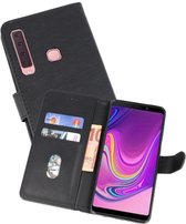 Samsung Galaxy A9 2018 Hoesje Kaarthouder Book Case Telefoonhoesje Zwart