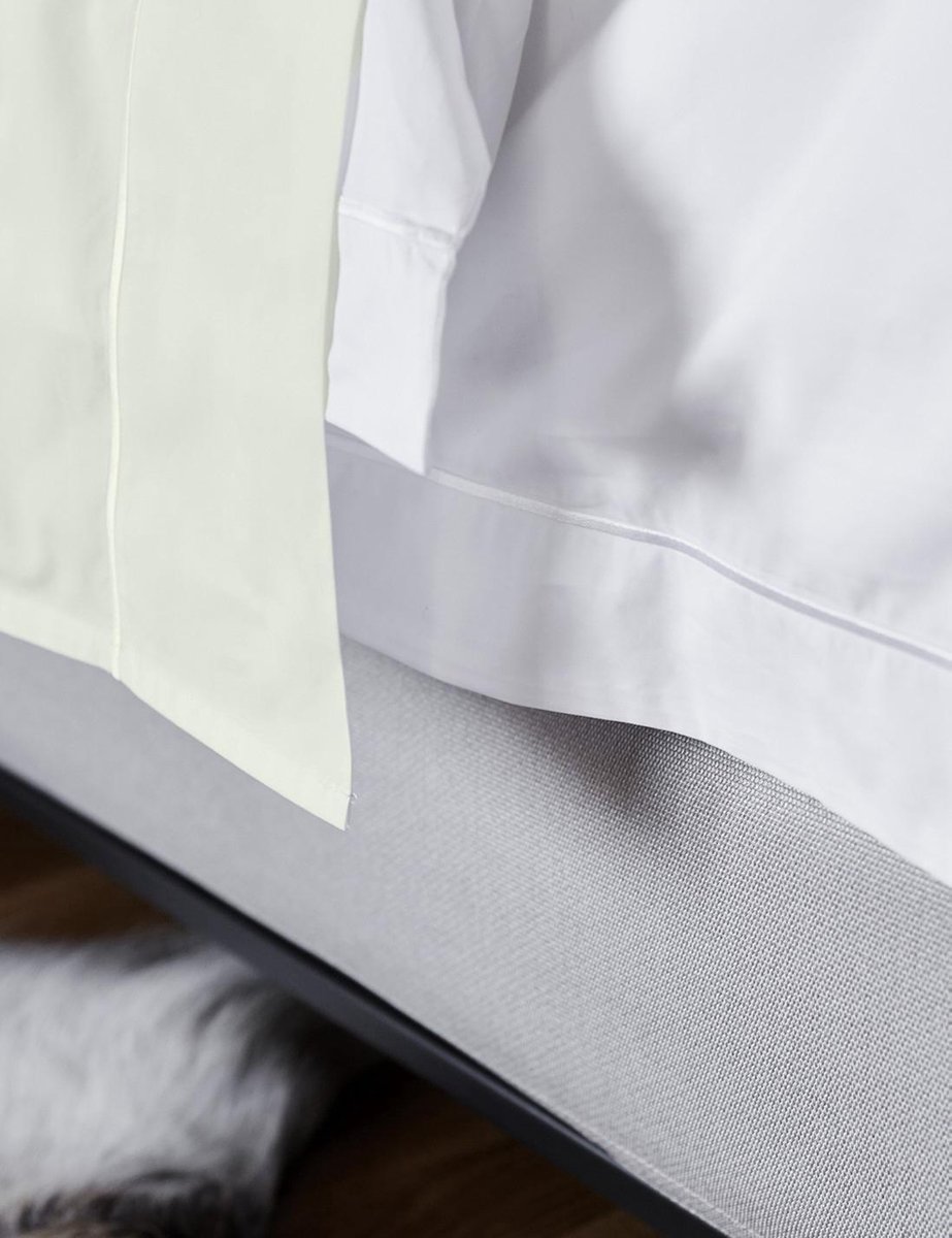 SENZA DONNA 100% Katoen Percaline Laken met Cordonrand 200x250 cm ECRU