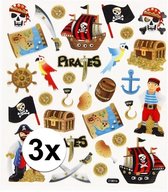 Piraten stickervel met gekleurde piraat stickers