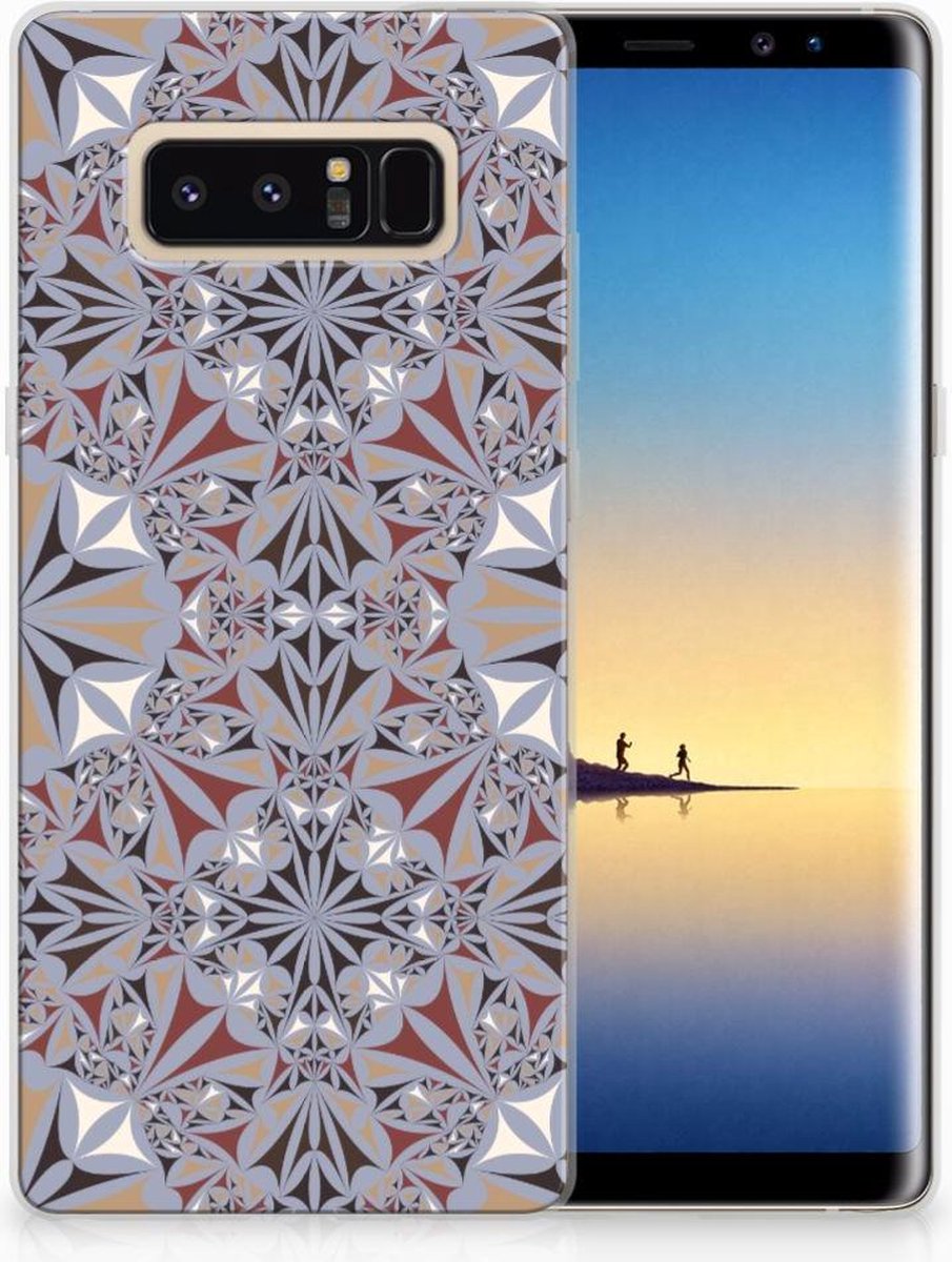 Samsung Galaxy Note 8 TPU Siliconen Hoesje Flower Tiles