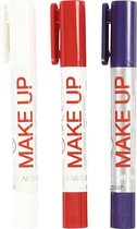 Playcolor Make up, 3x5 gr, wit, paars, rood