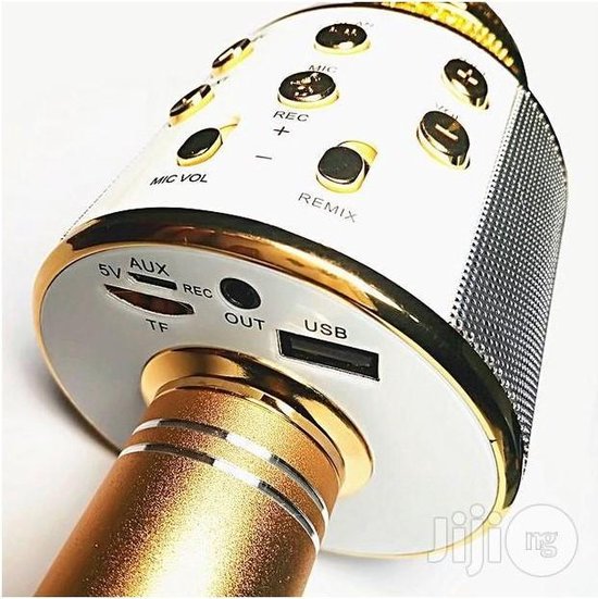 Goshyda Draadloze microfoon, Bluetooth karaoke-handmicrofoonsysteem met intelligent led-display, stabiel signaal, voor thuisconferenties in de open lucht, voor
