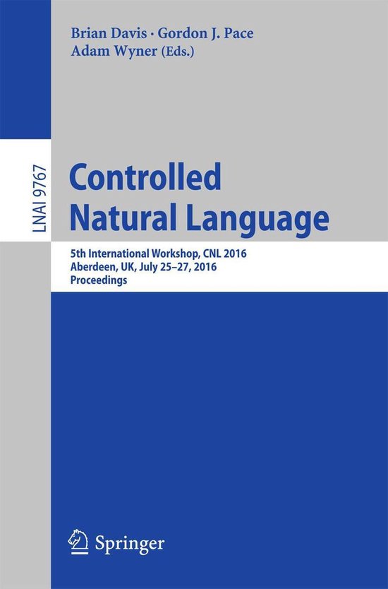 Springer Nature Proceedings Computer Science - Controlled Na ... - cover