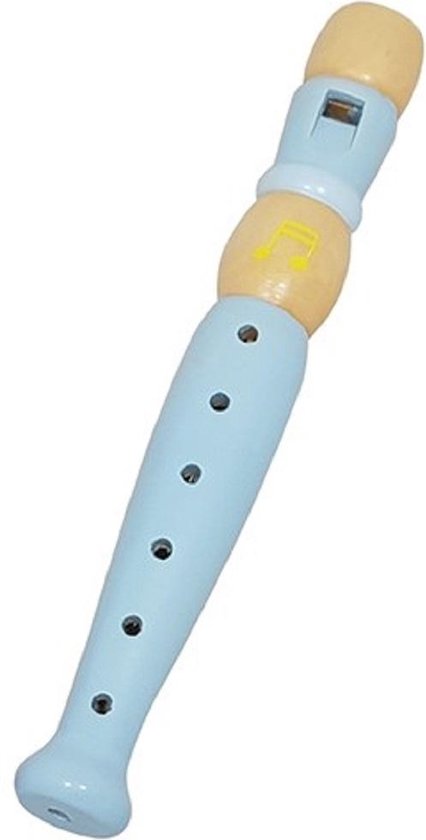 Flûte à bec en bois bleu clair 20 cm | bol
