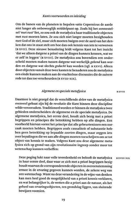 Tekstpagina met 19 op de onderkant. Kants woorden en inleiding.