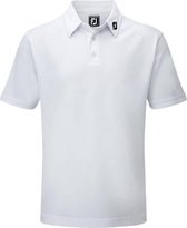 Heren Golf Polo - Footjoy Performance Solid Stretch Pique - Wit - L