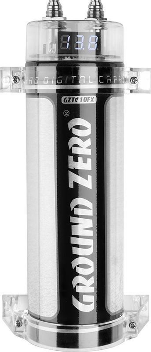 Ground Zero GZTC 1.0FX - 1 Farad Condensator - Spanningsstabilisator - LCD-Scherm