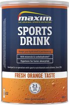 Maxim Sports Drink Fresh Orange - 2 x 480g - Hypotone sportdrank met optimale koolhydraatverhouding en extra elektrolyten - Ideale sportdrank en dorstlesser voor, tijdens en na het