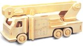 Bouwpakket 3D Puzzel Brandweerwagen - hout