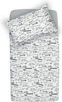 Overtrek en sloop Little Lemonade 100x140cm Quotes black/whi